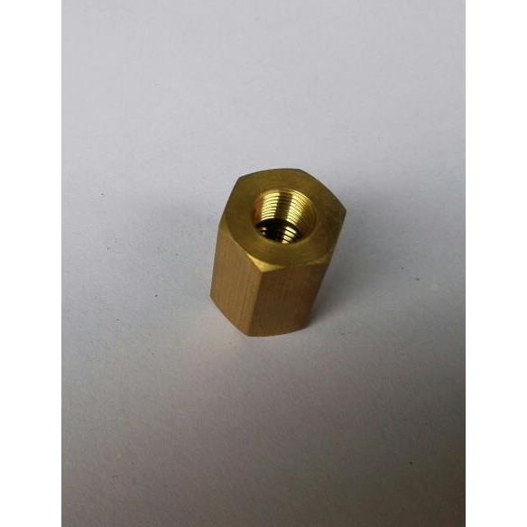 双内丝铜接头 一头内螺纹m10x1 另一边内丝m14x1.5 压力表接头