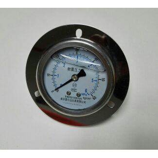 面版式耐震压力表0～60kg/cm2  6mpa 直径背面61凸面68外圈100mm