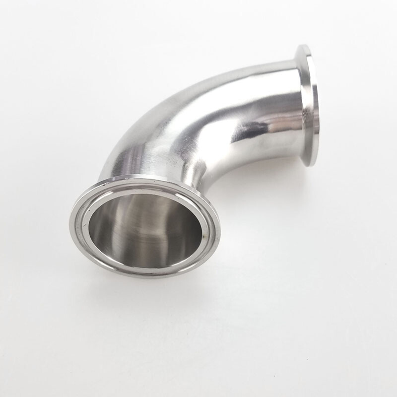 。304 316L不锈钢卫生级快装弯头 食品级 镜面精抛光弯头&Phi;19