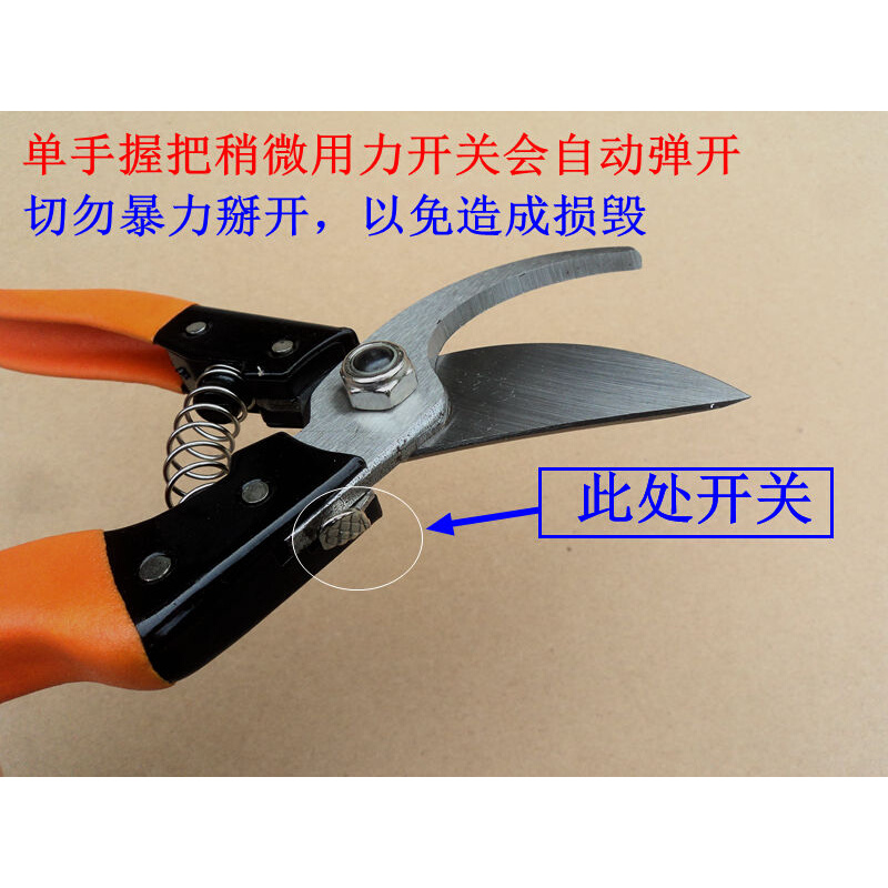 。新品上市台湾进口省力果枝剪修枝剪刀冈弘木V8园艺花剪刀包邮