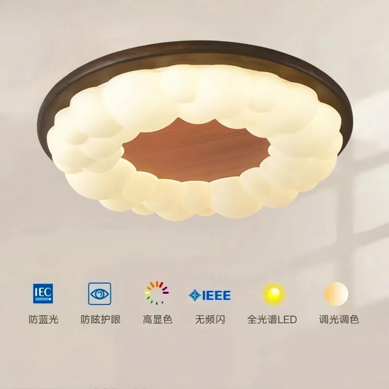 中古HCH风卧室吸灯美复式古胡桃木法式房间2顶25新款简约主卧0书