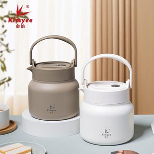 茶钢保温壶3L戶外家用1.5绣怡意佳真空水壶金焖大容量泡茶壶16不