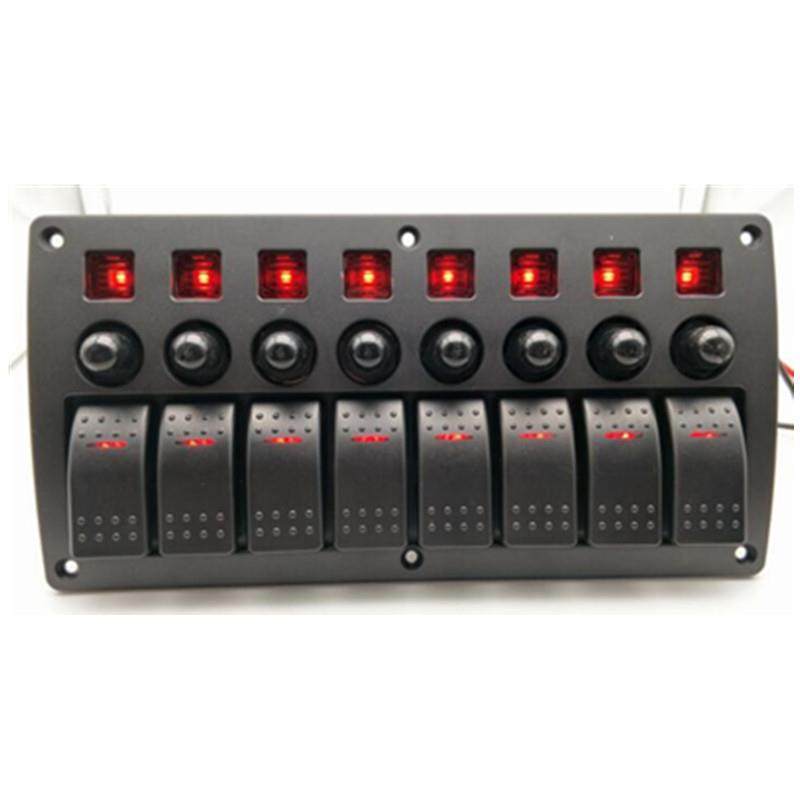 DC12-24游艇汽车改装8位面板开关3P脚单灯带保护器+透光指示灯,纺织面料/辅料/配套,纺织机械配件,淘宝优惠券,粉丝福利购,淘宝优惠卷