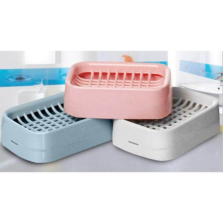 肥皂盒沥水吸盘卫生间创意带盖皂盒架塑料双层香皂盒塑料模具