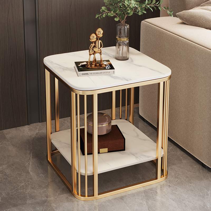 意式可移动沙发边几茶几轻奢感超极窄床头客厅边几桌角几带轮