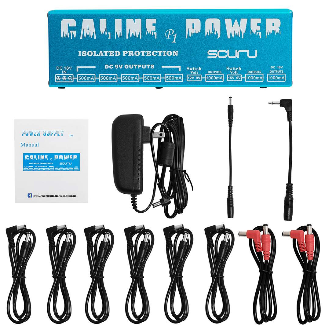 Caline吉他效果器电源8通道18V2A36W踏板单块效果器多路电源
