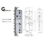 KC12全钢圆柱舌霸王6068齿轮防卡机械锁体388 40防盗门锁具配件批