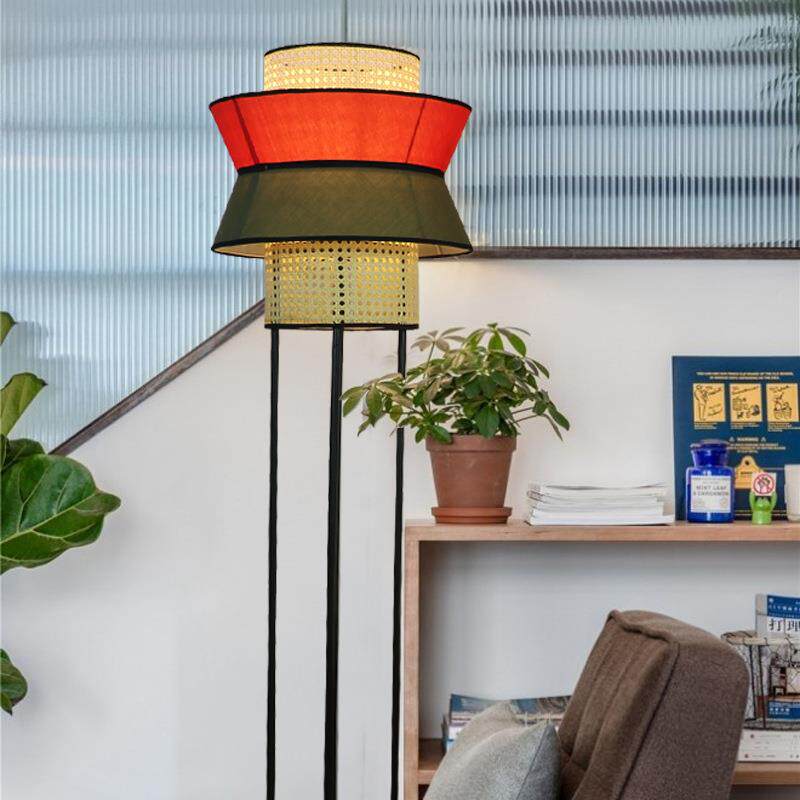 现代中式落地灯日式铁艺落地台灯客厅卧室走廊包厢LED立式落地灯