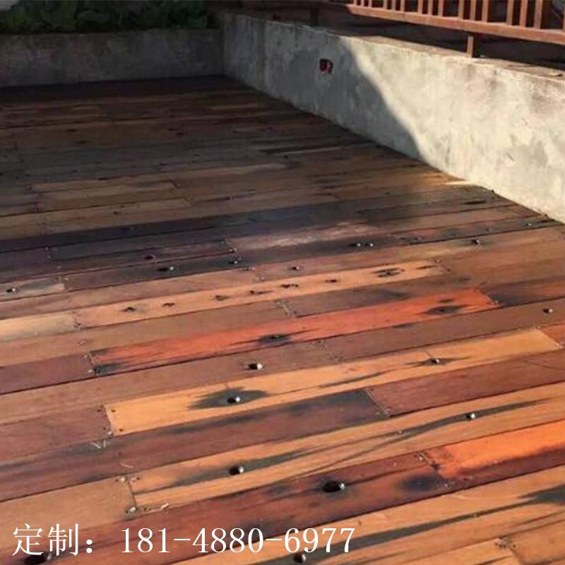 老船木地板仿古实木装饰板户外船木装修实木板老船木板块材料