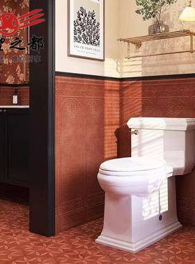 美拉德瓷砖300x1200mm法式复古深红色厨房地砖卫生间墙砖客厅墙砖