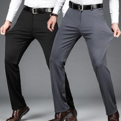 Trousers For Men Steetwear Clothes Pants White New Formal