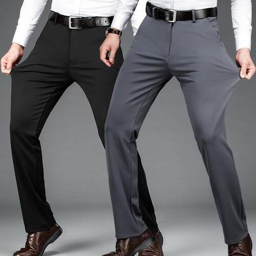Trousers For Men Steetwear Clothes Pants White New Formal