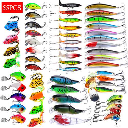 Fishing Lure Tackle Kit Set Crazy Wobblers Artificial Bionic
