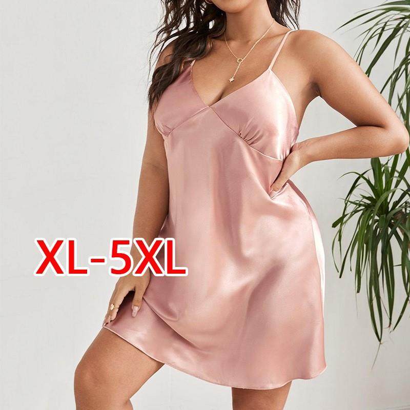 XL-5XL大码女装胖mm200斤睡衣fat women plus size pajamas dress