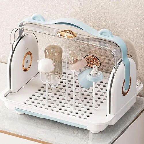 Baby Bottle Rack Dryer With Easy-Carry Handle Drain Board