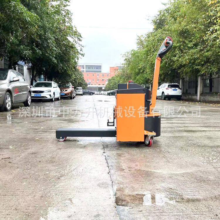 步驾式电动牵引车手拉物流拖车手柄式搬运车推车牵引车