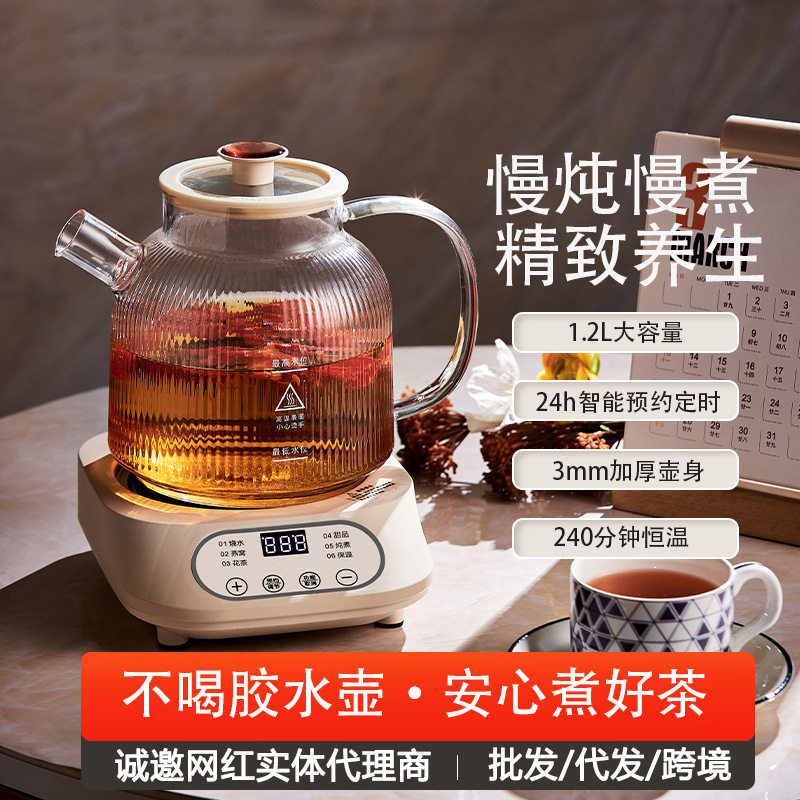 家用玻璃煮茶养生壶花茶壶多功能分体养生杯办公烧水壶果酒煎药壶