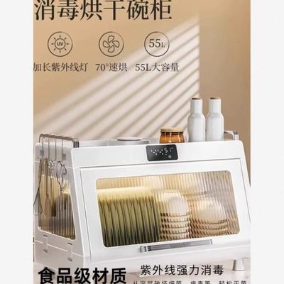 防厨房碗碟收纳架防虫台式烘干蟑螂全封闭沥水家用小型消毒碗柜