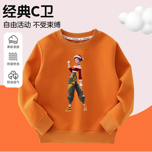 KPopDemonHunters猎魔女zoey儿童印花上衣女童圆领卫衣男童长袖潮