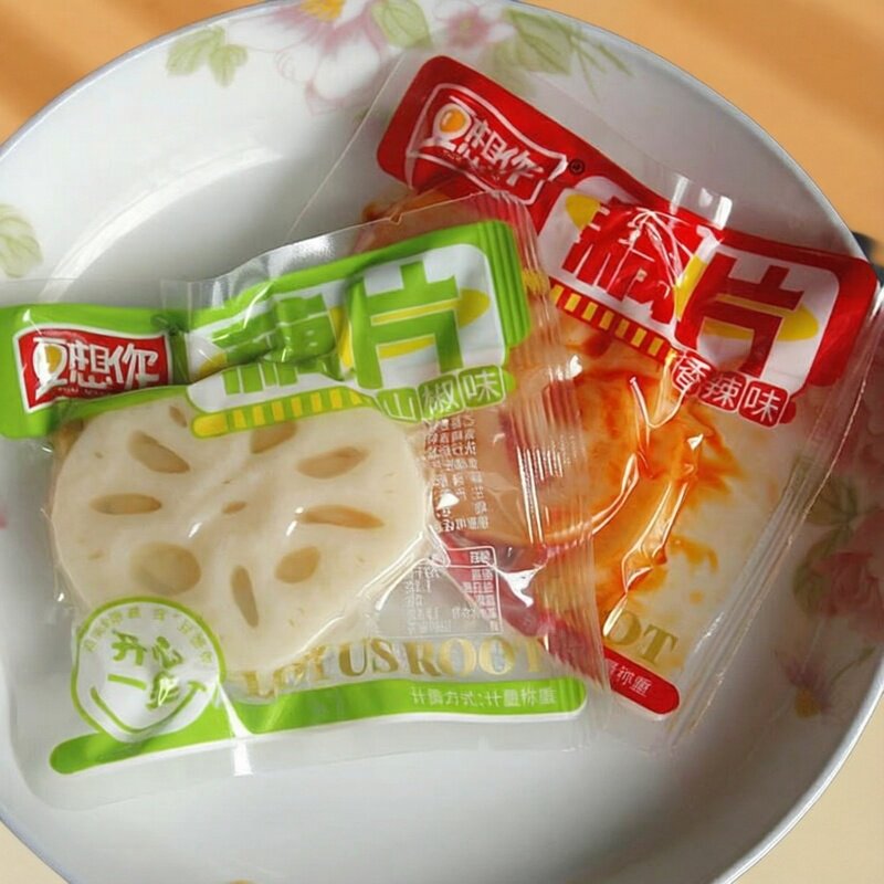 豆想你大刀藕片零食开袋即食香辣泡椒脆藕卤味素菜卤藕独立小包装