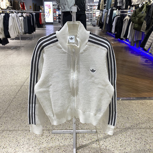 adidas三叶草女子立领拉链夹克
