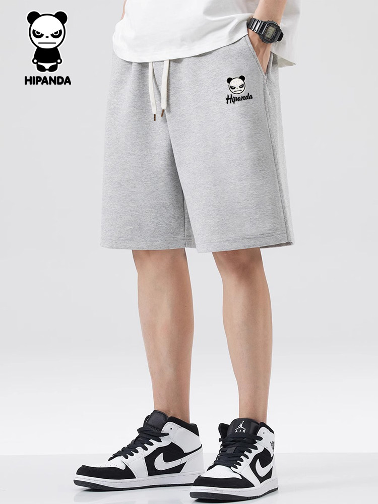 HIPANDA HELLO PANDA SPORTS SHORTS MENS AND WOMENS HEAVY RUNNING FITNESS OUTDOOR 2024 SUMMER TIDE BRAND CROPPED PANTS