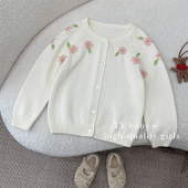 清新春日甜美风休闲针织衫 甜柚春装 法式 时尚 NNT0282 女小童韩版