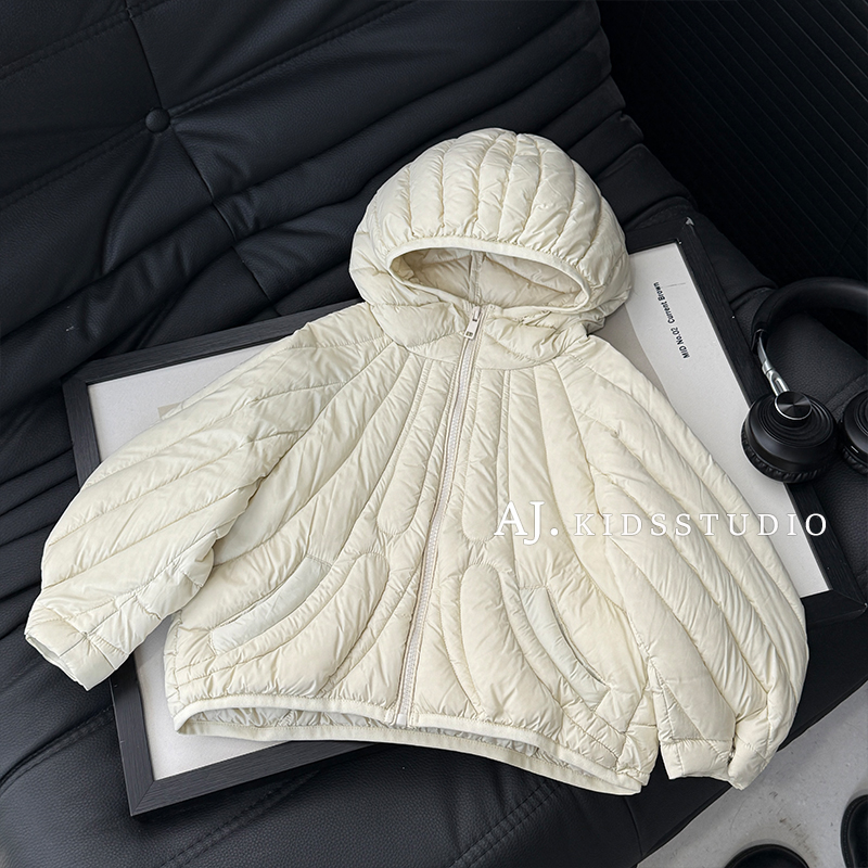 泰酷女童纯色不规则绗棉棉服