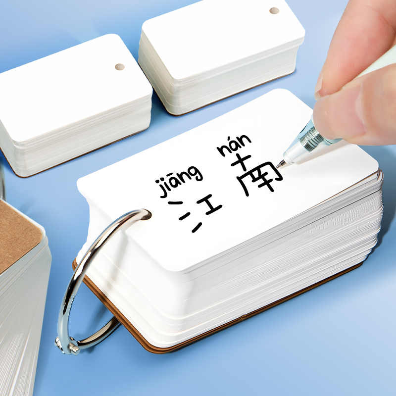 【硬卡纸】环扣可拆卸空白英语单词本随身便携迷你新版口袋本小本子学习记录好帮手学生个性创意手账本笔记本