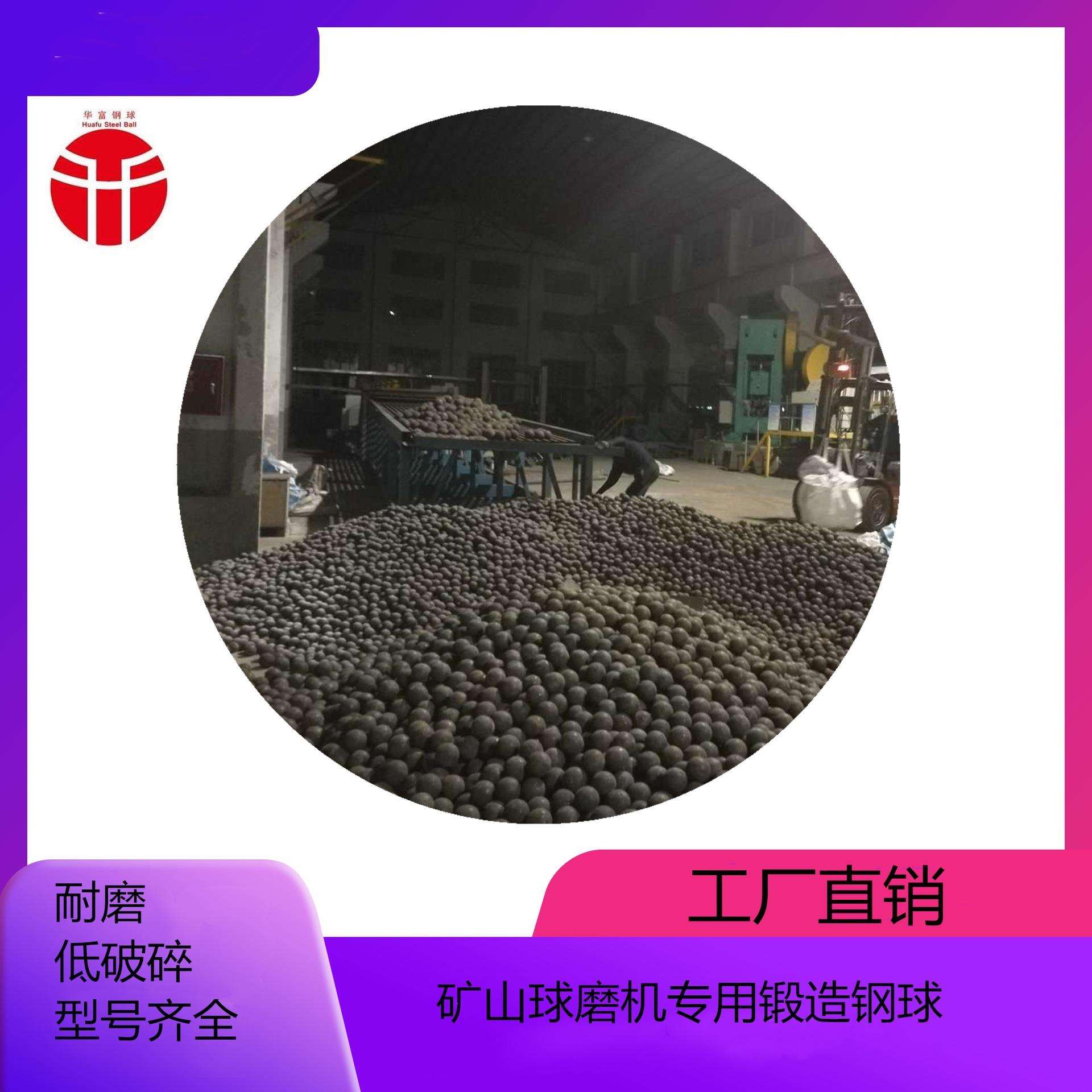 30mm 磁性材料锻造钢球 球磨机钢球 华富厂家直供研磨铁球