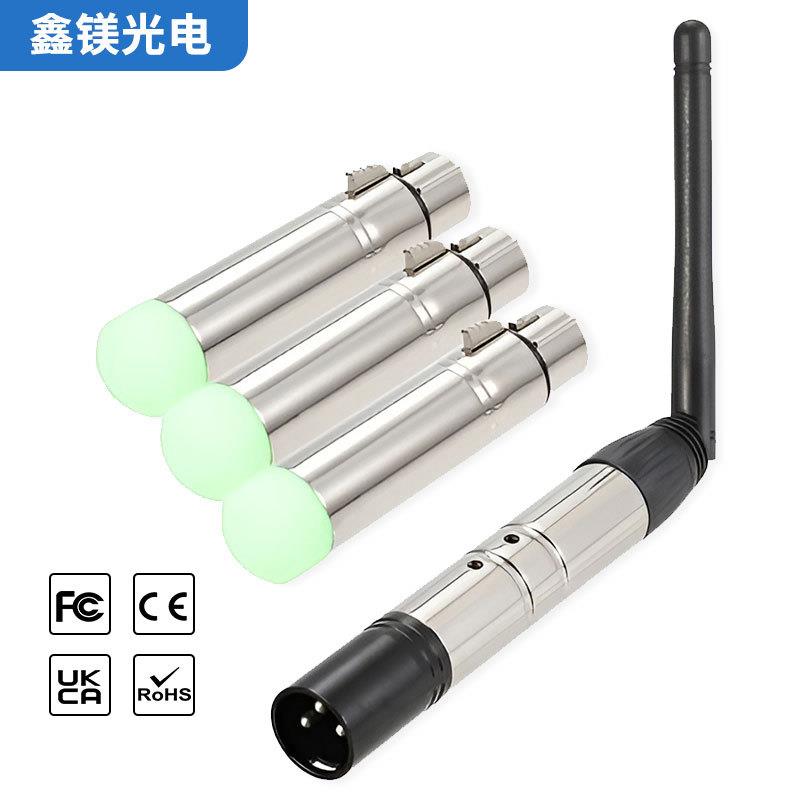 厂家直销跨境无线DMX收发器 发射器 无线接收器 DMX512灯光控制台