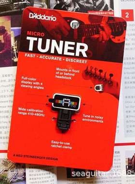 达达里奥吉他尤克里里小提琴电子调音器校音器白色彩色PW-CT-12