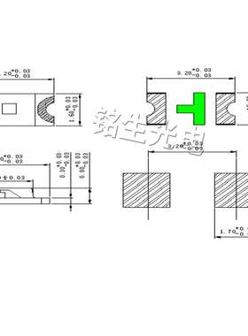 1206 反面发射940 3216LED灯珠贴片式 发光二极管 高显色高亮度le