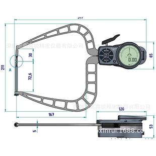 德国KROEPLIN古奥匹林 电子测量外径卡规K450F;D450F数显指针卡规