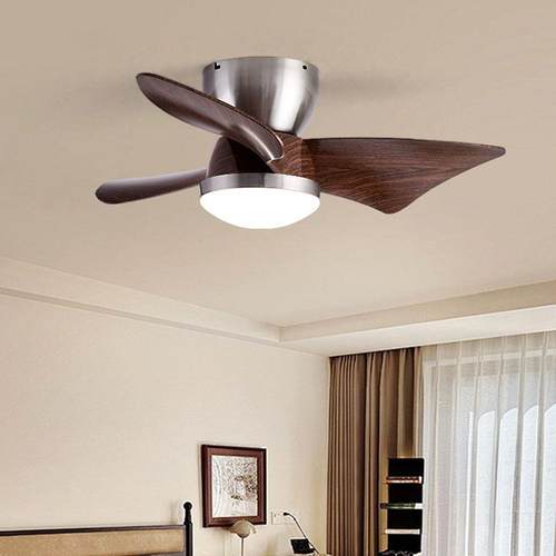 风扇灯吊扇灯柔风中古风扇灯小尺寸书房阳扇台灯美式复古卧室电扇