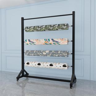 纺织布料布卷展示架面料架子家纺桌布塑料薄膜布展架展会挂布货架