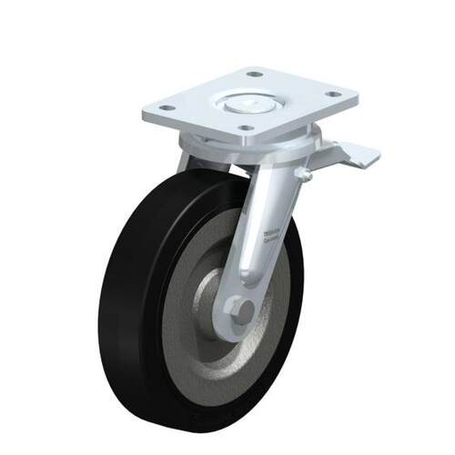 LO-SE 200K-ST 8寸后双刹黑色橡胶轮 安装高度245MM