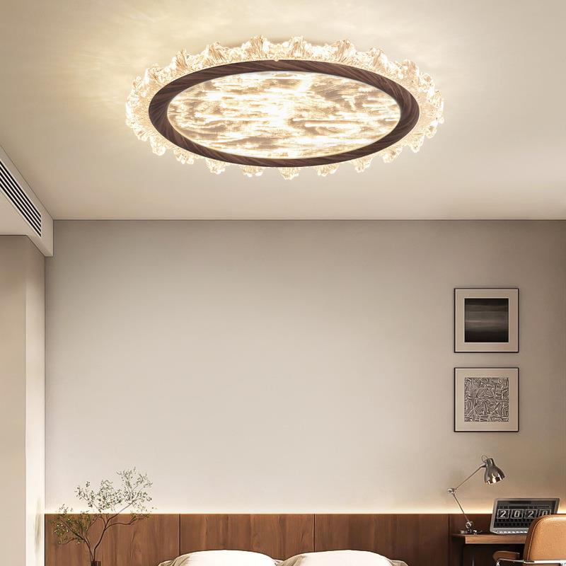 2025新款设计师感轻奢灯具房间书房主卧室花朵云雾吸顶灯