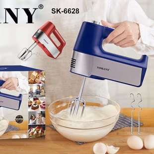 跨境SOKANY6628新款打蛋器电动搅拌机搅蛋器打奶油烘焙蛋糕和面机