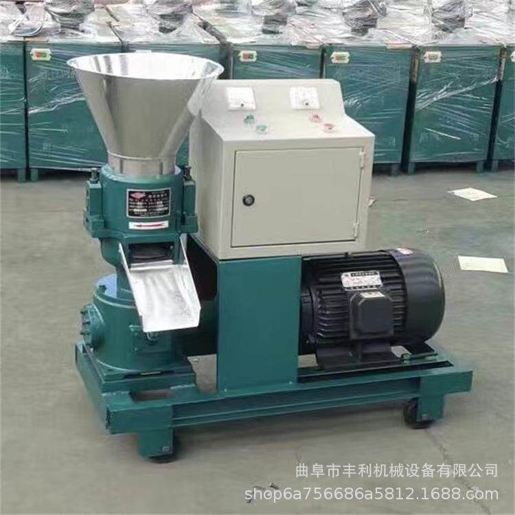 养殖用青草草粉颗粒机 平模三压辊制粒机设备 家禽养殖颗粒机图片