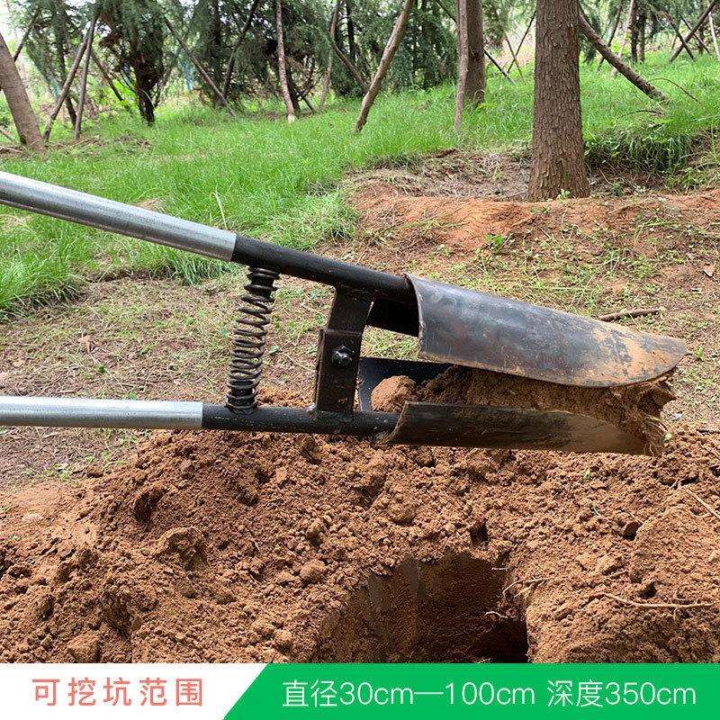 人工挖坑挖电线杆洞挖硬土对锹锰钢夹锹掏洛阳铲桩掏桩芯工垒德株