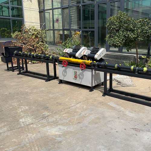 无心圆管抛光机钢管外圆除锈机砂带拉丝机工业打磨机镜面抛光机