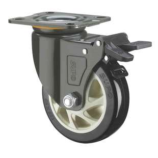 带双刹车 PU聚氨酯 万向脚轮J05S SUPO 100 4寸 01D 202 向荣动力