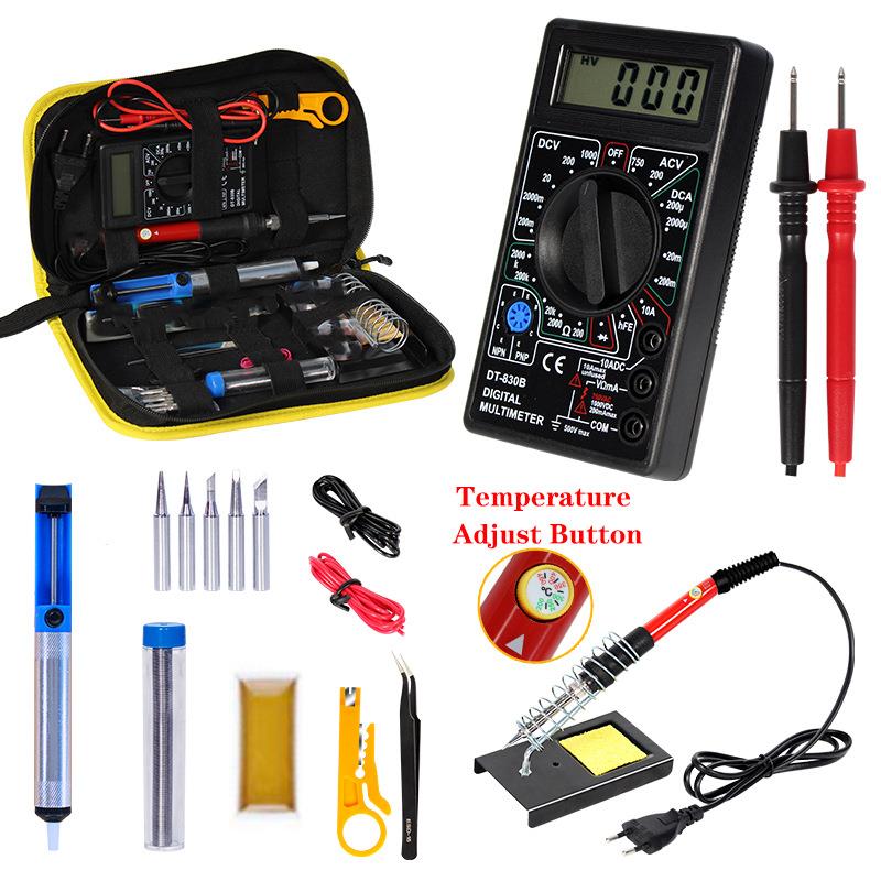外贸爆款带数字万用表套件的烙铁、焊接工具、万用表、源头厂家