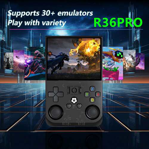 跨境新款R36PRO R36MAX开源掌机复古游戏掌上游戏机便携街机