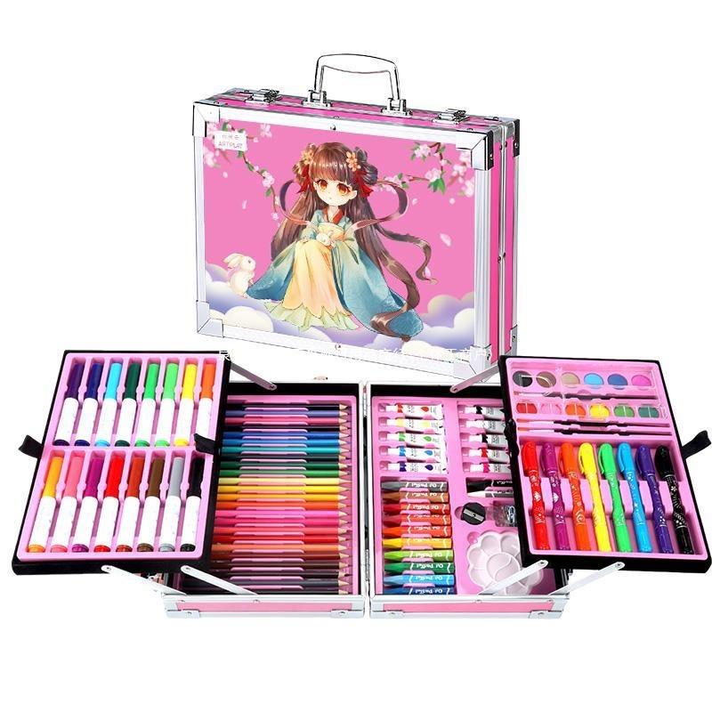 水彩笔套装幼儿园小学生涂色儿童画画工具大彩色笔全套组合水彩颜