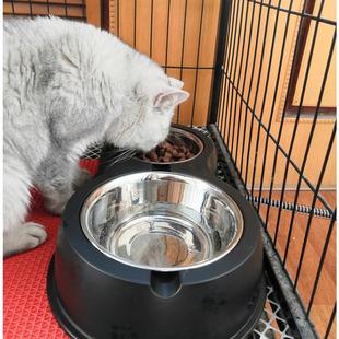 猫碗双碗KH猫咪护颈狗食盆宠物用品智能恒温发热狗碗防打翻狗盆