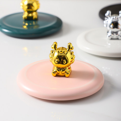 龙宝宝陶瓷杯盖大口径通用防尘盖