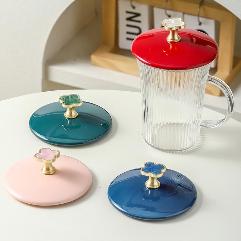 万能马克杯盖子大口径圆形防尘盖