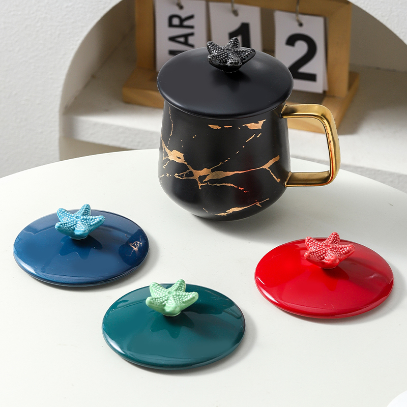 万能通用陶瓷马克杯防尘盖子单卖